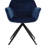 Eetkamerstoel Jaimy velvet donkerblauw