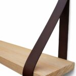 Leren plankdrager Donkerbruin | set van 2