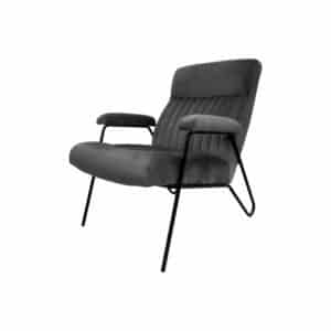 Fauteuil Chicago donkergrijs velours