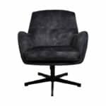 Fauteuil Cleveland grijs/zwart polyester