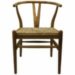 Eetkamerstoel Delilah naturel teak/bananenblad