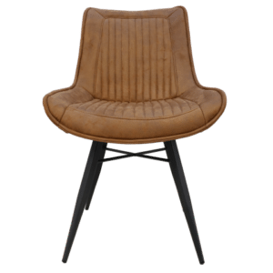 Eetkamerstoel Denver cognac polyester | set van 2