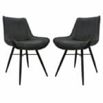 Eetkamerstoel Denver grijs polyester | set van 2