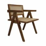 Fauteuil Bodhi mahonie/rotan naturel