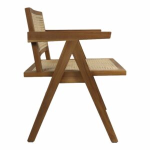 Fauteuil Bodhi mahonie/rotan naturel