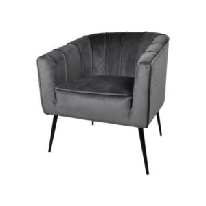 Fauteuil Chester donkergrijs velours