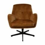 Fauteuil Cleveland goud/zwart polyester