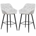 Barkruk Liverpool beige velours | set van 2