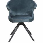 Eetkamerstoel Nashville niagara blauw velours