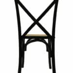 Eetkamerstoel Ravi zwart mahonie/rotan