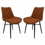 Eetkamerstoel Denver tangarine polyester | set van 2