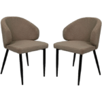 Eetkamerstoel Yuna taupe teddy | set van 2