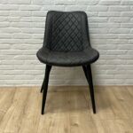 Eetkamerstoel Caner antraciet microvezel