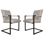 Eetkamerstoel Boston naturel velvet