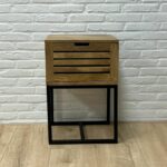 Mangohouten nachtkastje met lade Maysa