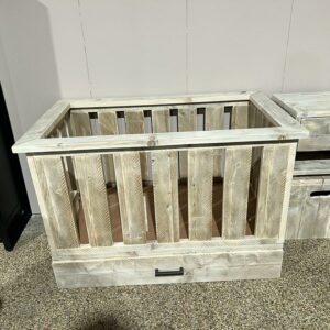 Steigerhouten box met spijlen 110 x 60 cm (OUTLET)