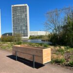 Douglas plantenbak Fayen met industrieel onderstel