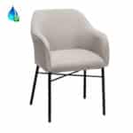 Stoel Vanja polyester grijs