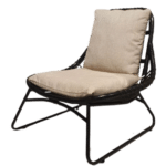 Fauteuil Brix rotan zwart