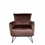 Fauteuil Noah velvet bruin