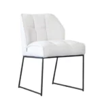 Scandinavische eetkamerstoel Jelle in de kleur off white