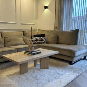 Eikenhouten salontafel Manon met rechthoekig blad
