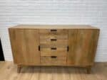 Mangohouten dressoir retro met deuren en lades Goof