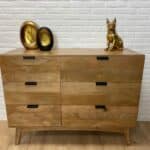 Mangohouten dressoir Harmen met lades