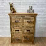 Mangohouten kast Marco met lades