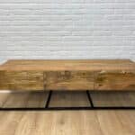 Mangohouten TV meubel Mandy met lades en stalen frame