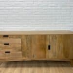 Mangohouten dressoir Zion met lades en deuren