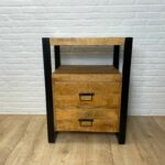 Mangohouten badmeubel Jizra met staal