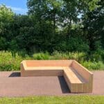 Douglashouten loungebank Alice met schuine armleuning