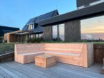 Douglashouten loungebank Alice met schuine armleuning