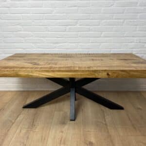 Mangohouten salontafel Parker met matrixpoot