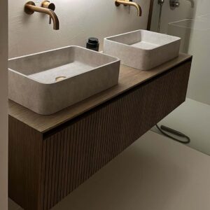 Eiken badkamermeubel Raaf met laden