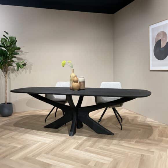 Mangohouten tafel Brix zwart