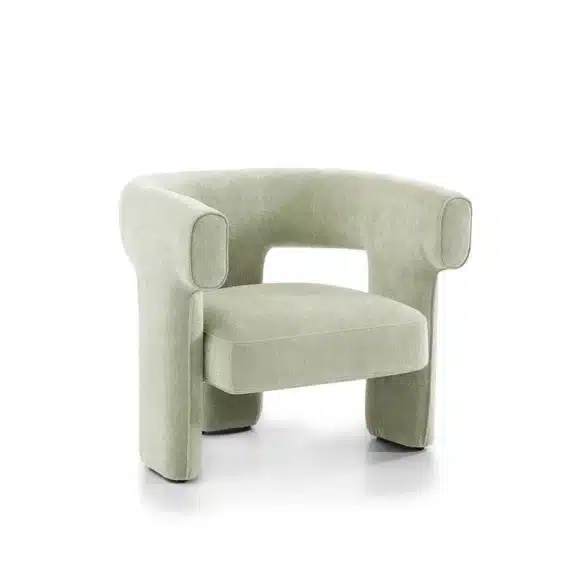 Fauteuil Bibi chenille mintgroen