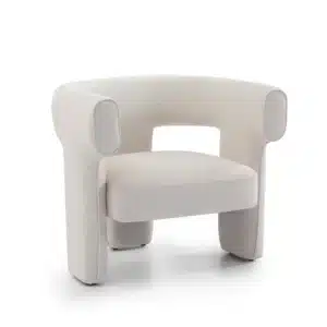 Fauteuil Bibi chenille off white