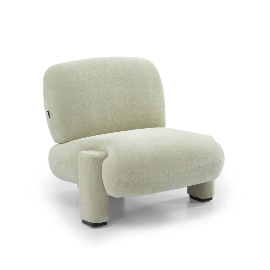 Steigerhouttrend Fauteuil Louise chenille mintgroen