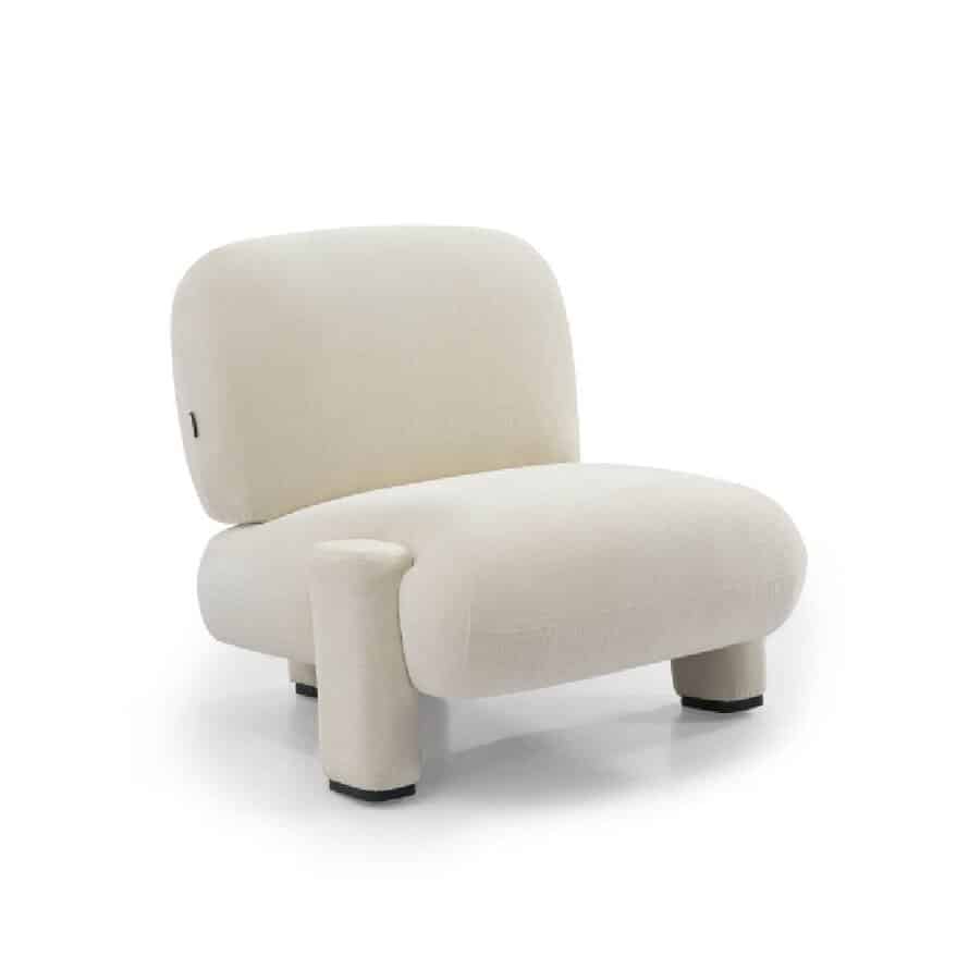 Steigerhouttrend Fauteuil Louise chenille off white