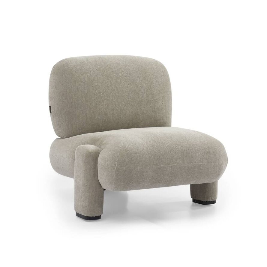 Steigerhouttrend Fauteuil Louise chenille taupe