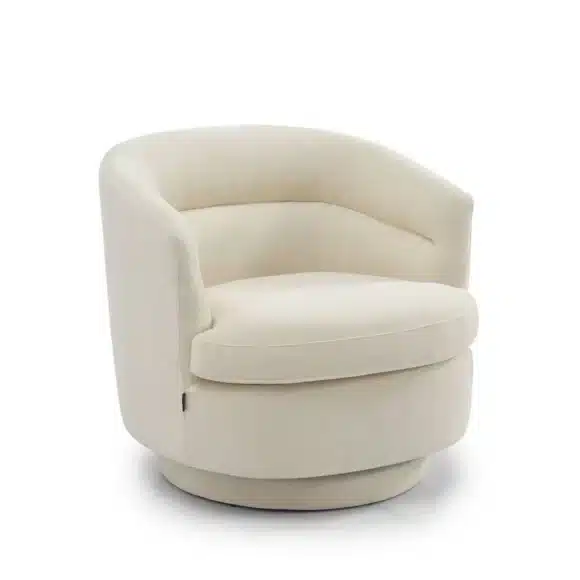 Fauteuil Valerie draaibaar chenille off white