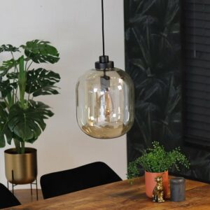 Hanglamp amber 30 cm uit