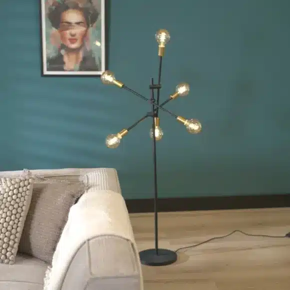 Vloerlamp Harvey aan