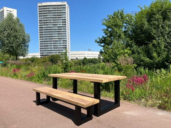 Iroko houten tuintafel Samuel