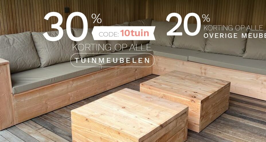 30% korting op tuinmeubelen