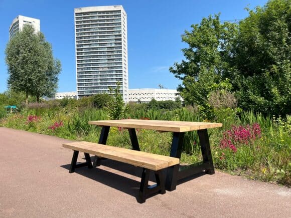 Irokohouten tuintafel Wahle