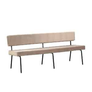 Eetkamerbank-Espen-taupe-velvet-190-cm