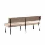 Eetkamerbank-Espen-taupe-velvet-190-cm-zijkant